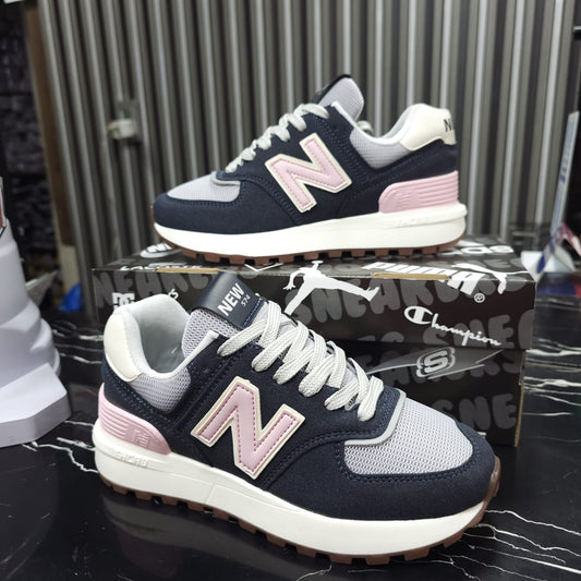 Tenis New Balance Replica AA Suela Alta New Colección Azul Rosa