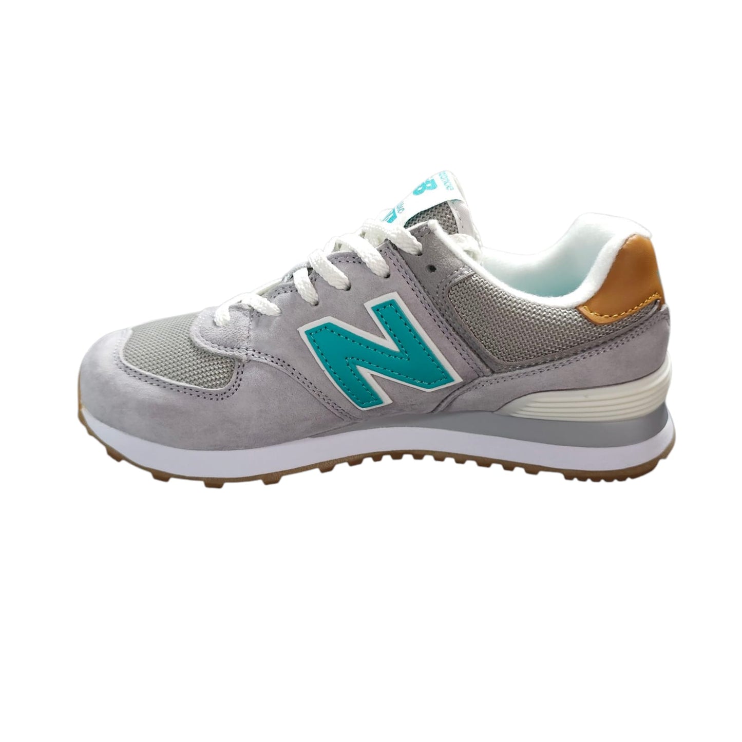 Tenis New Balance 574 Replica AAA Importados Colección Clásica Grey Aguamarine