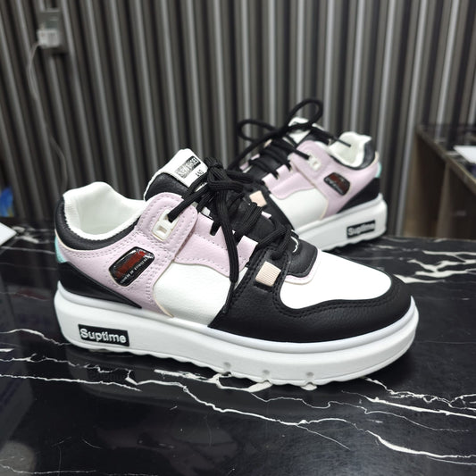 Tenis Con Plataforma Suela Mediana Importados Moda 2025 Black