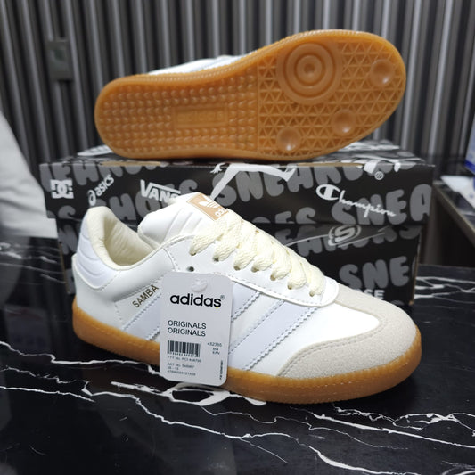 Tenis Adidas Samba White Suela Alta Replica AAA Beige