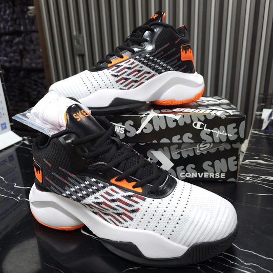 Tenis En Bota Importados  Basketball White Orange