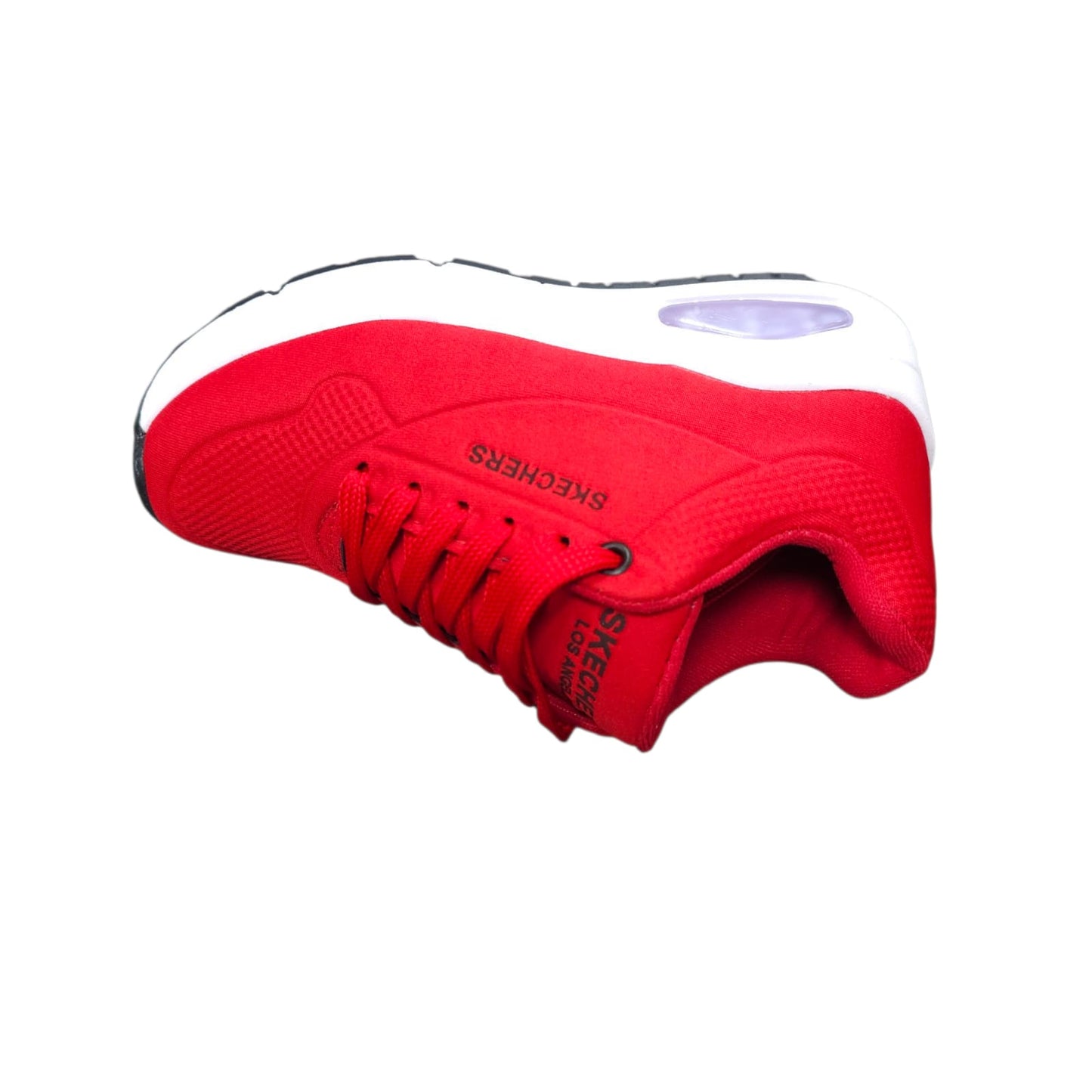 Tenis Skechers Black White Lifestyle AA RED