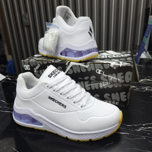 Tenis Skechers  Lifestyle Replica AA Material Límpiale White