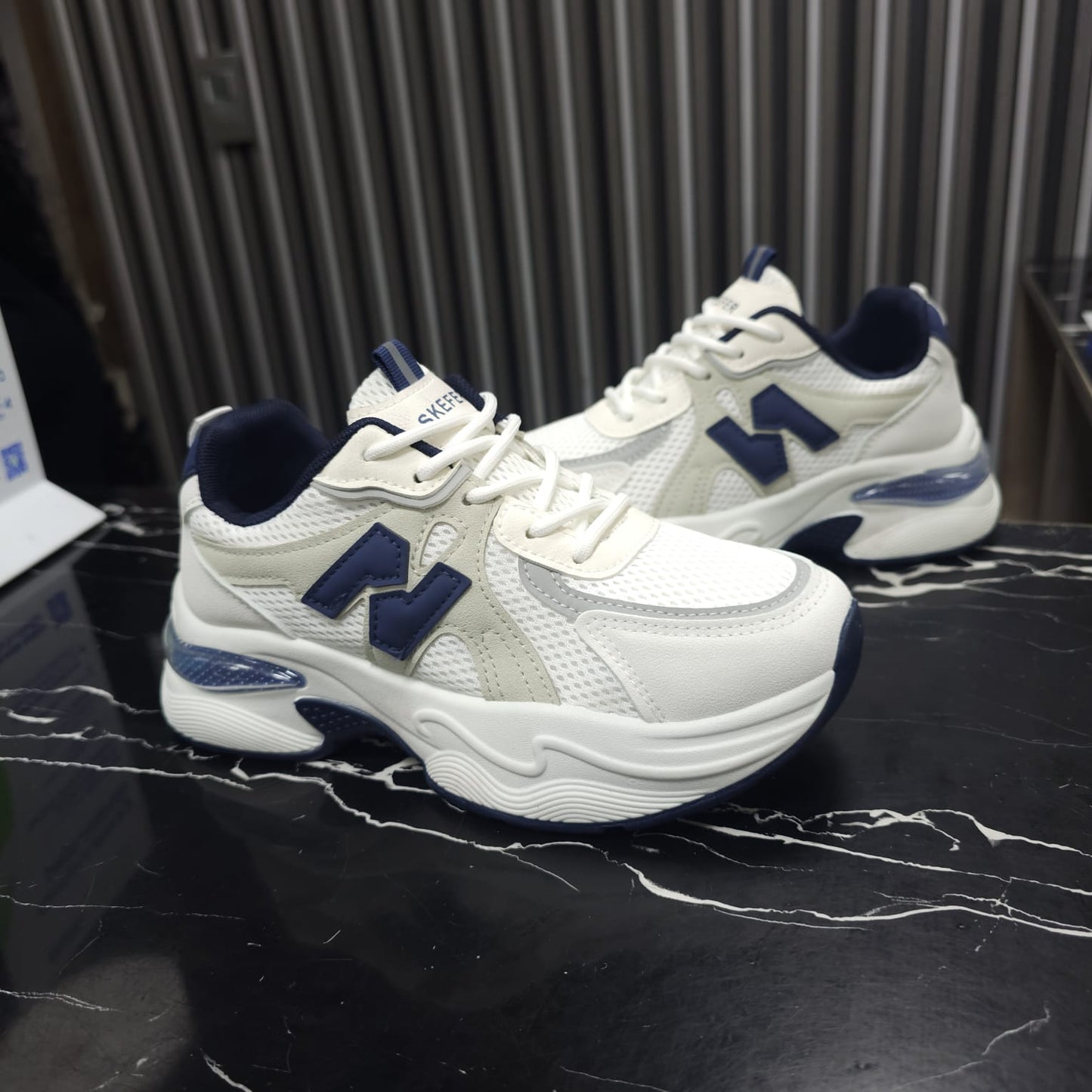 Plataforma Suela Alta Moda 2025 New Colección Fashion White Blue