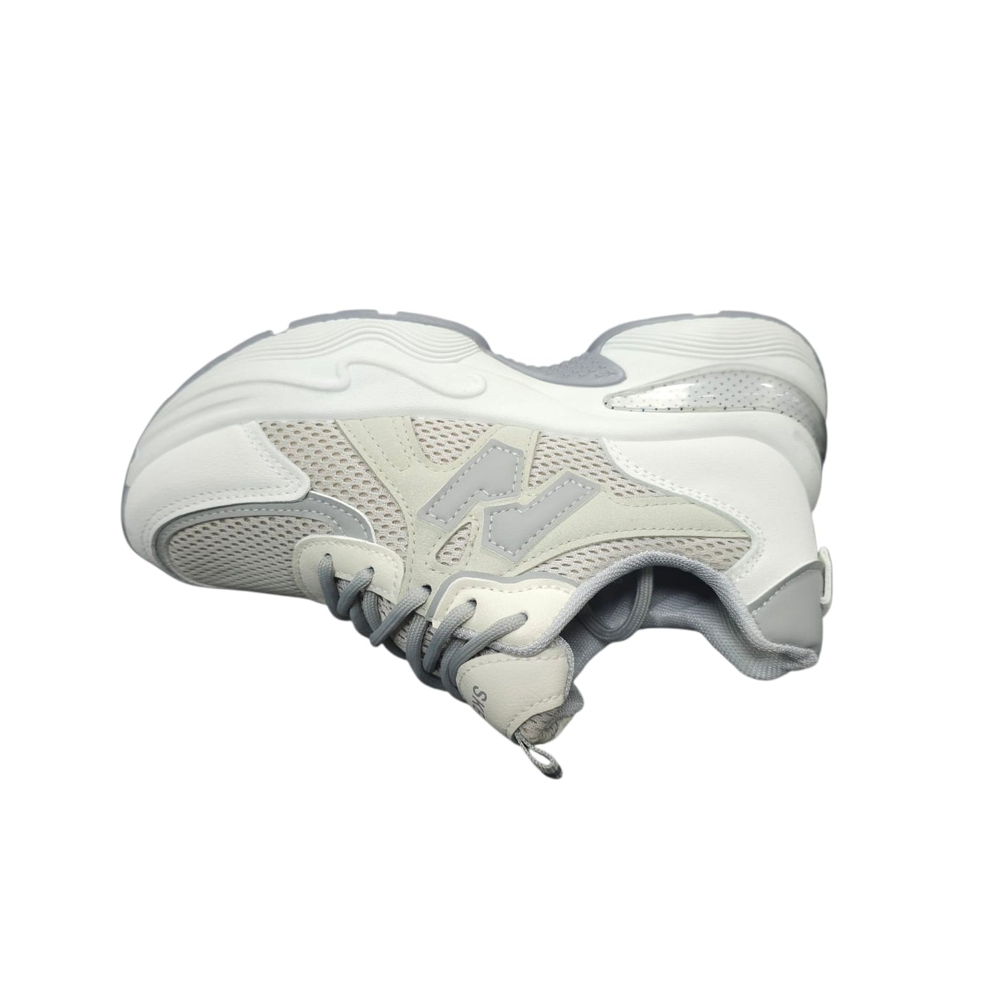 Plataforma Suela Alta Moda 2025 New Colección Fashion White Grey