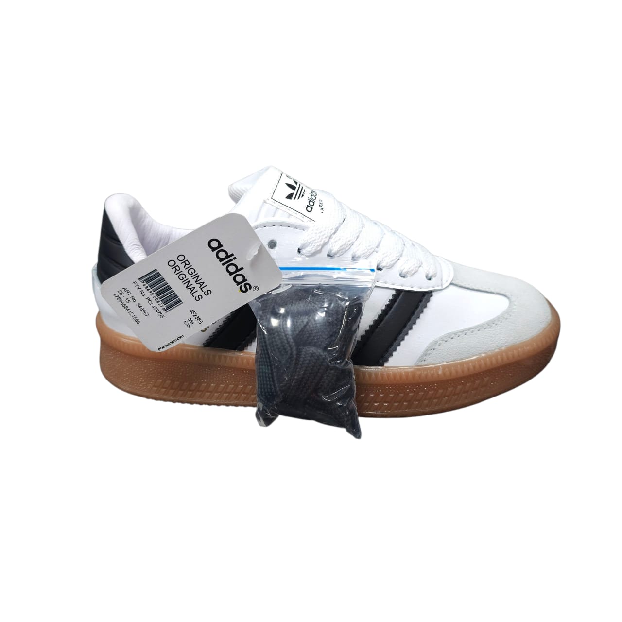 Tenis Adidas Samba White Black Suela Alta Replica AA