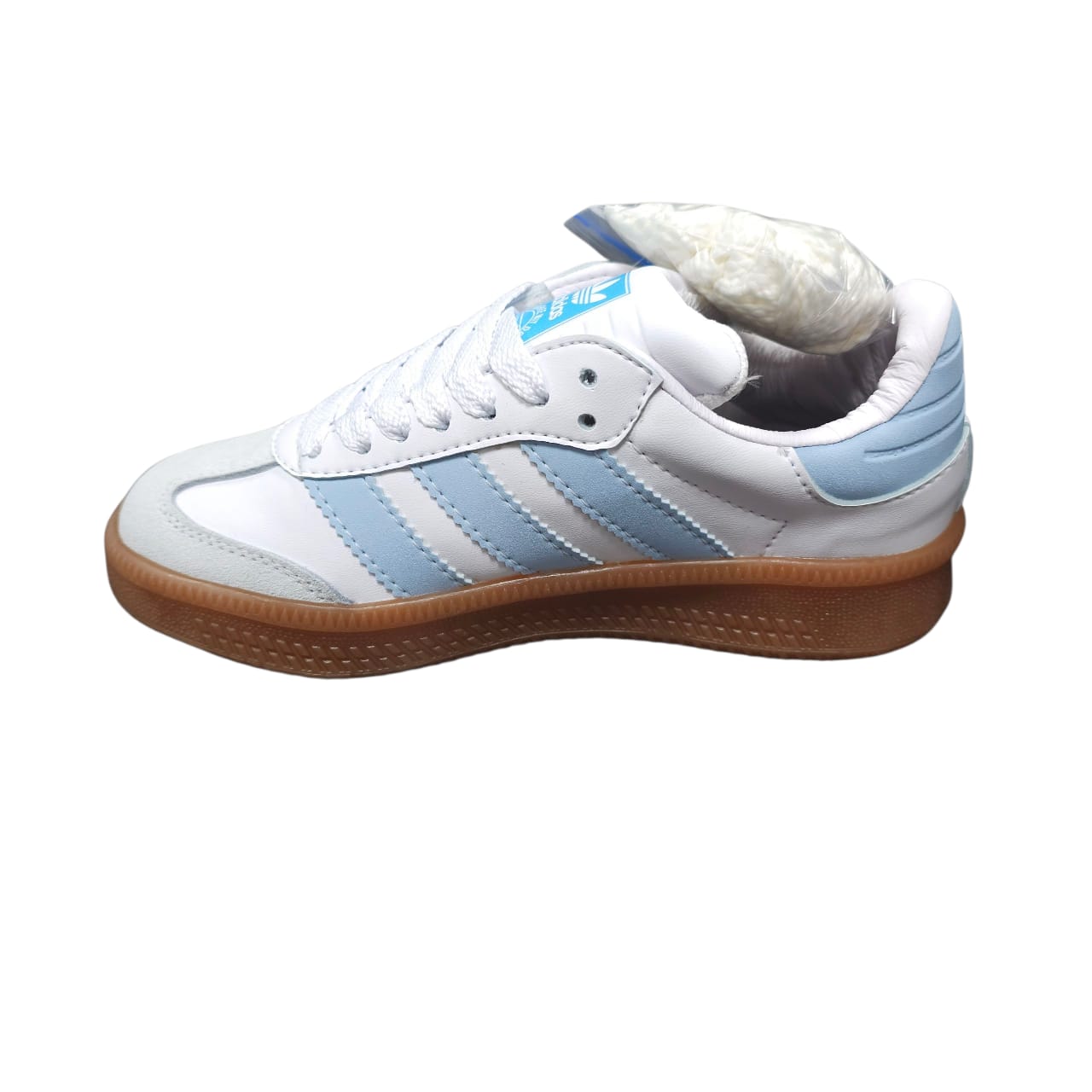 Tenis Adidas Samba White Blue Suela Alta Replica AA