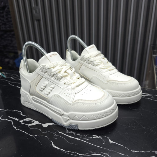 Tenis En Plataforma Importados Suela Plana Nueva Colección Beige