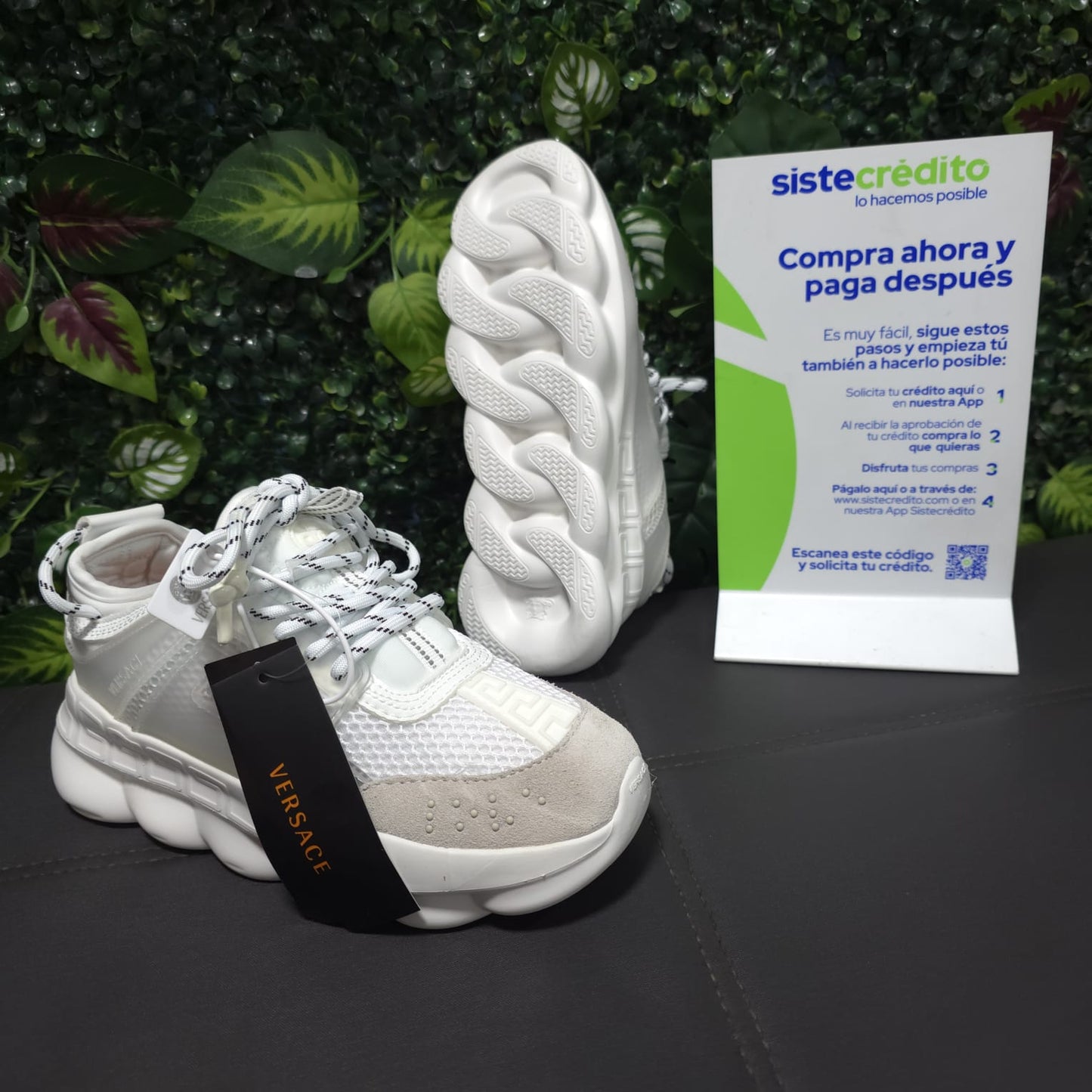 Tenis Versace Chain Importados Reaction White