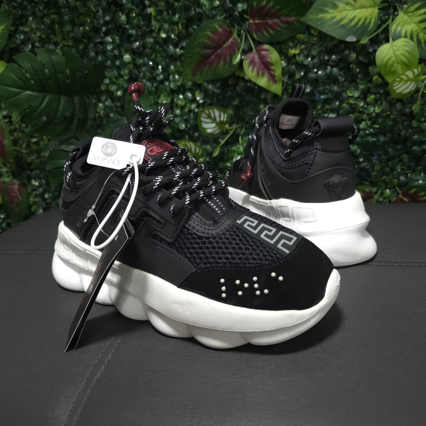 Tenis Versace Chain Importados Reaction Black