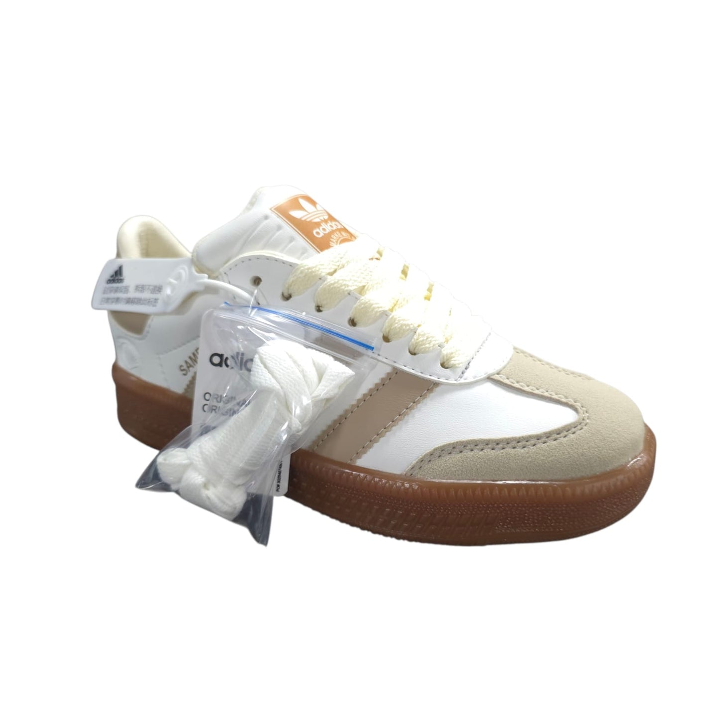 Tenis Adidas Samba White Suela Alta Replica AAA Beige
