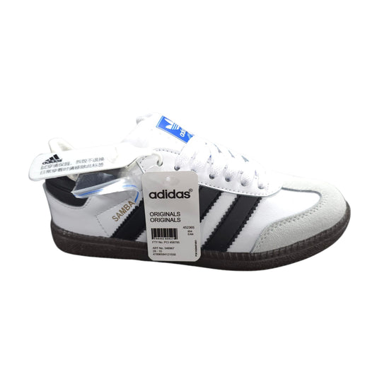 Tenis Adidas Samba White Black Suela Plana Replica AAA