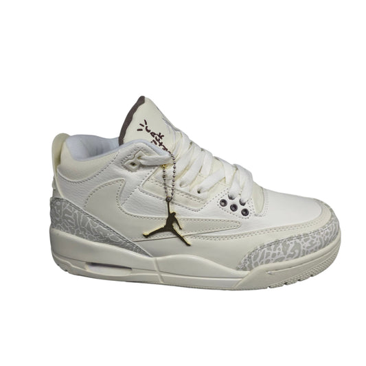 Tenis Nike Jordan Retro 3 Travis Scott Crema Replica AAA Importados