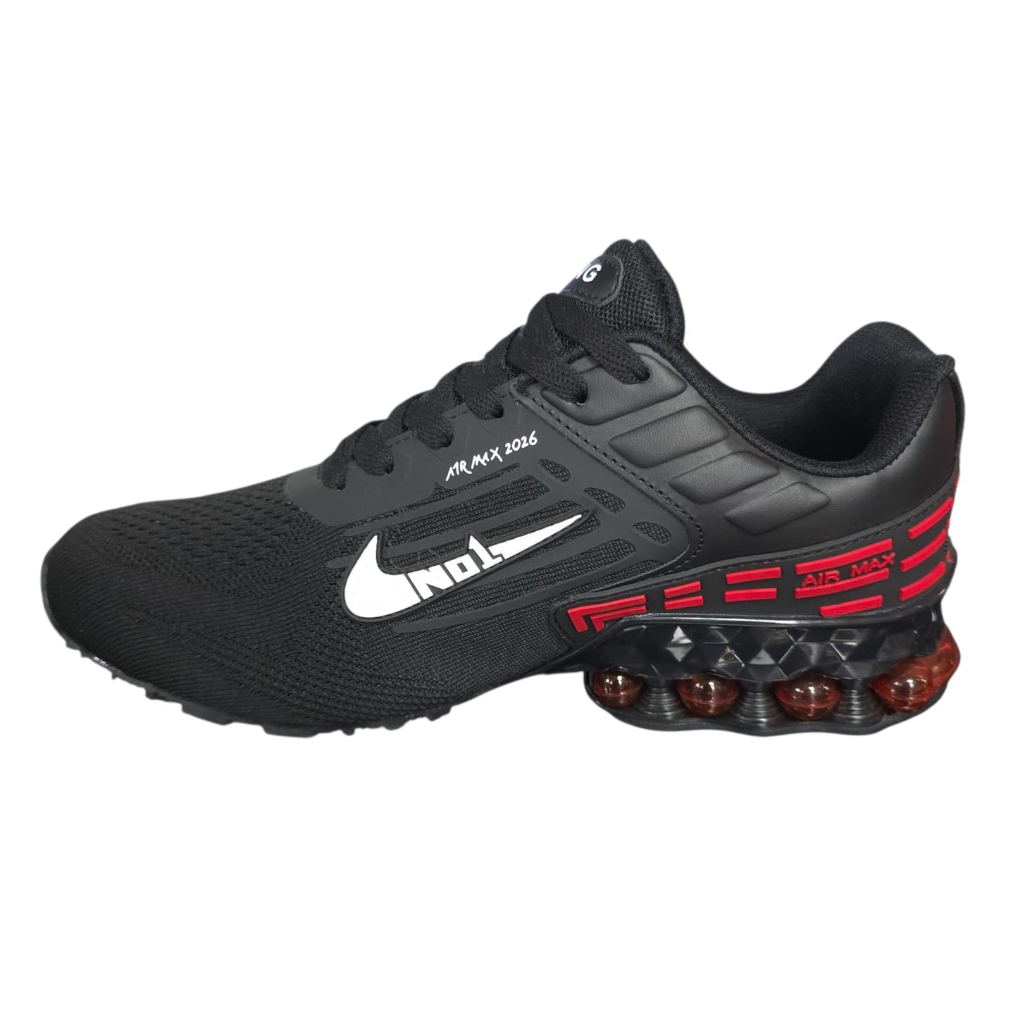 Tenis Importados Suela Tornillo Black Red