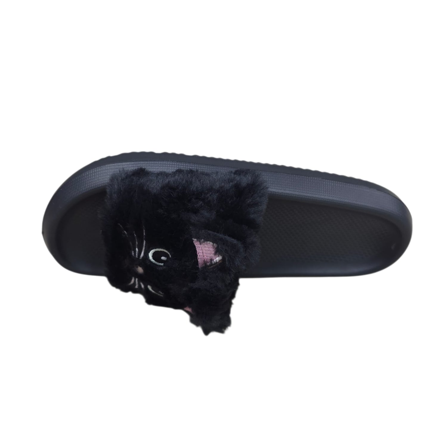 Chanclas Con Peluche Estilo Gato Ultrasuaves