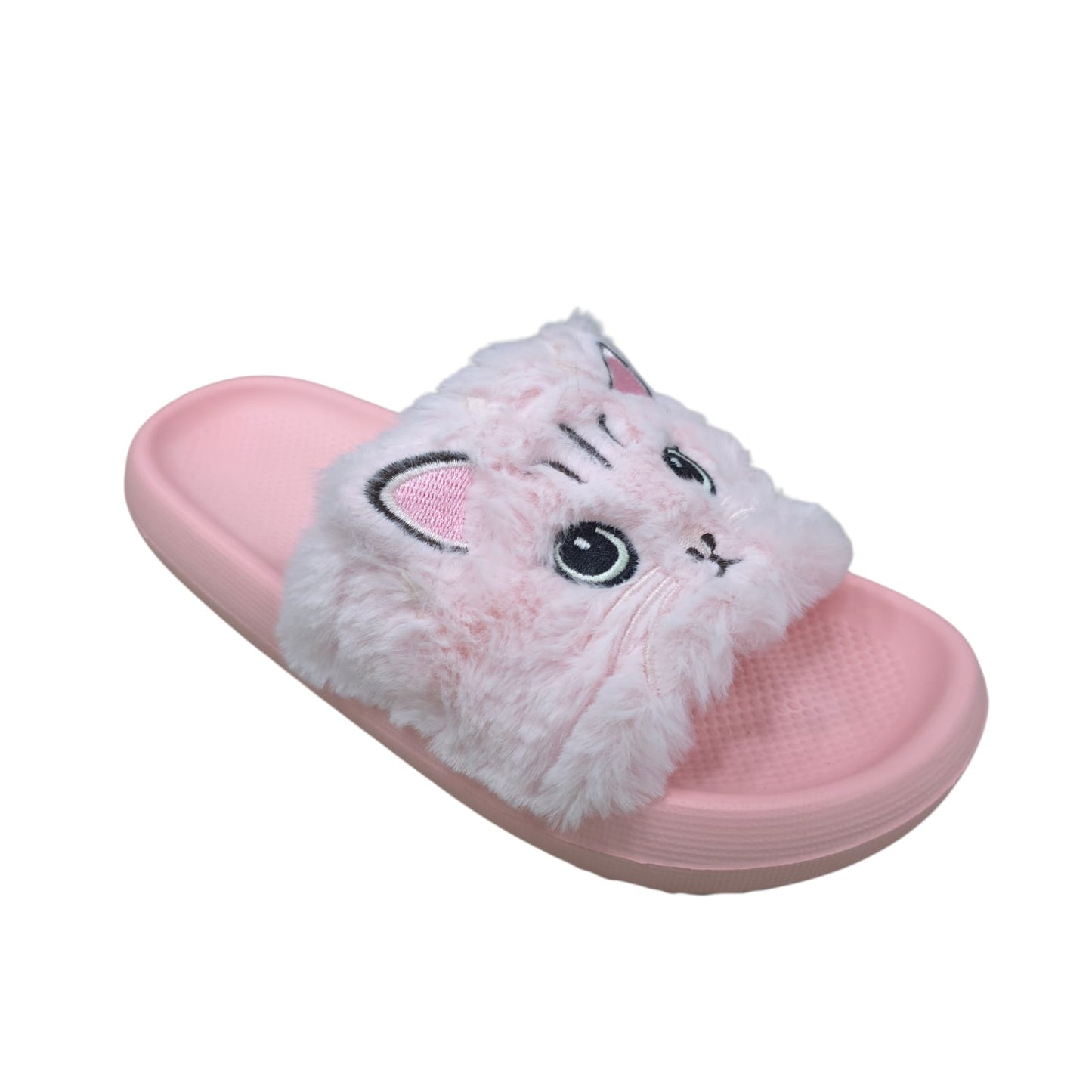 Chanclas Con Peluche Estilo Gato Ultrasuaves