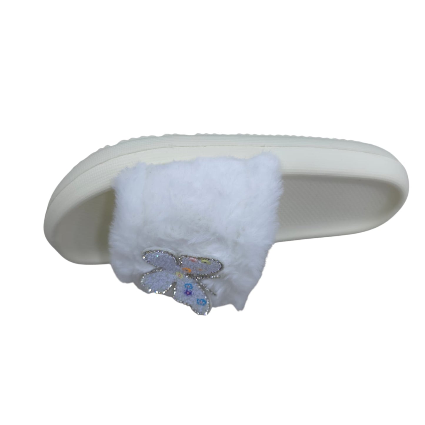 Chanclas Con Peluche Estilo Mariposa Ultrasuaves