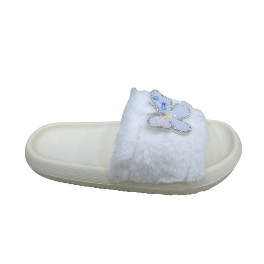 Chanclas Con Peluche Estilo Mariposa Ultrasuaves