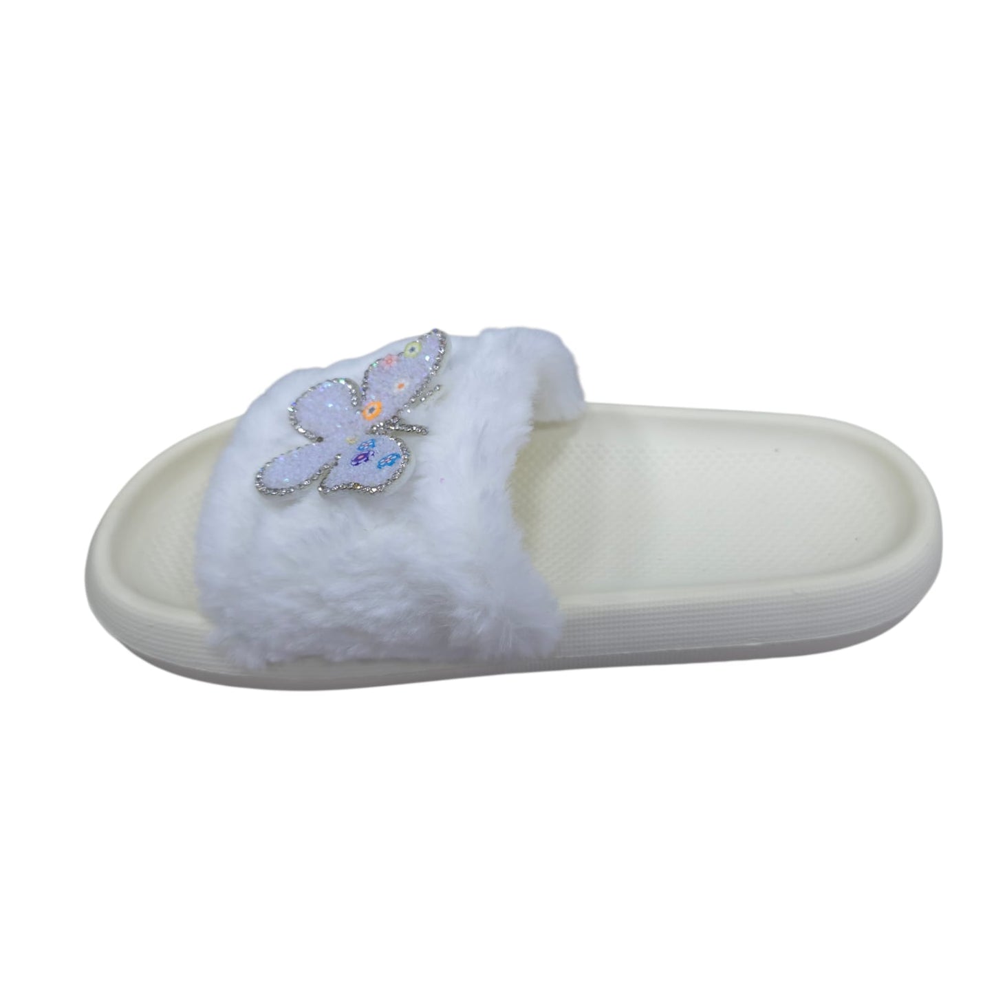 Chanclas Con Peluche Estilo Mariposa Ultrasuaves