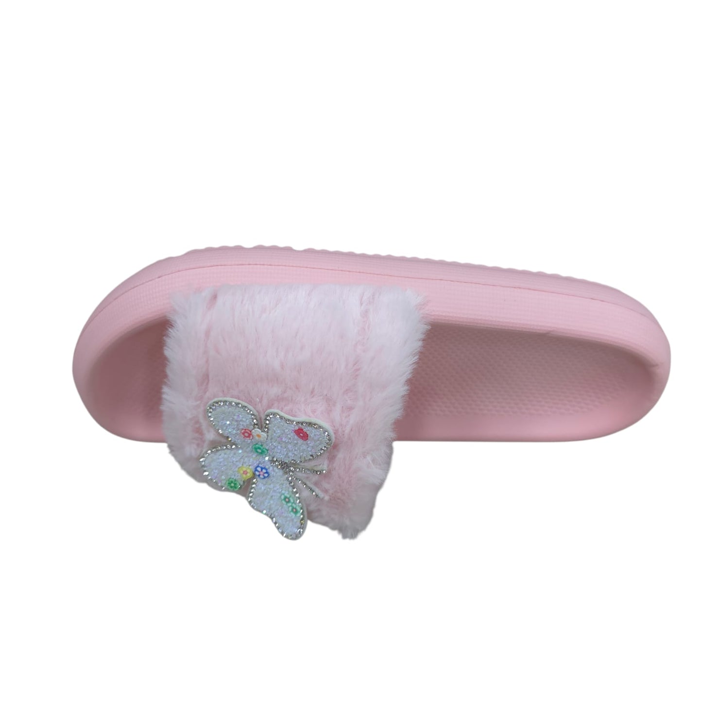 Chanclas Con Peluche Estilo Mariposa Ultrasuaves