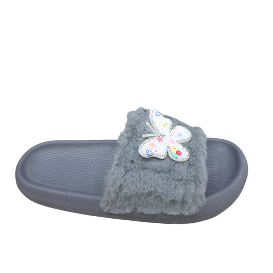 Chanclas Con Peluche Estilo Mariposa Ultrasuaves