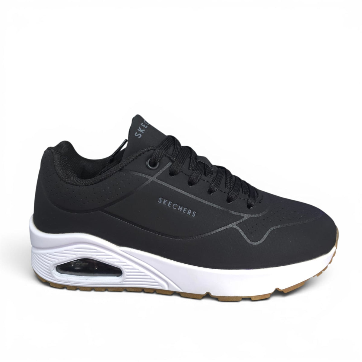 Tenis Skeachers Lifestyle Importados Replica AAA Black White
