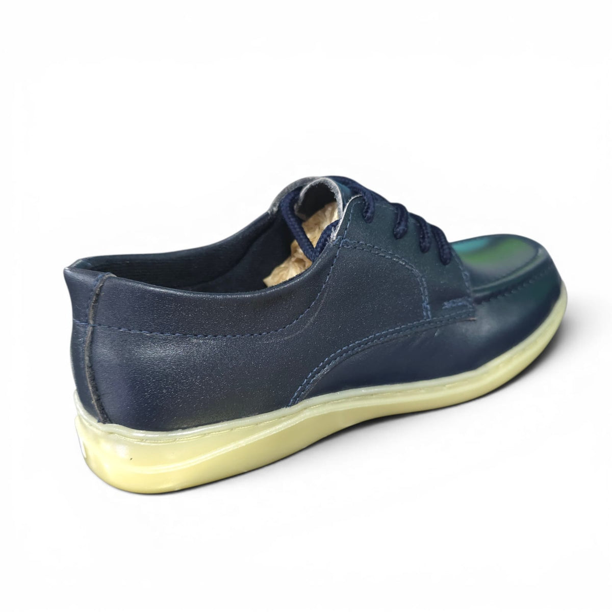 Zapatos Colegiales Azules En Cuero