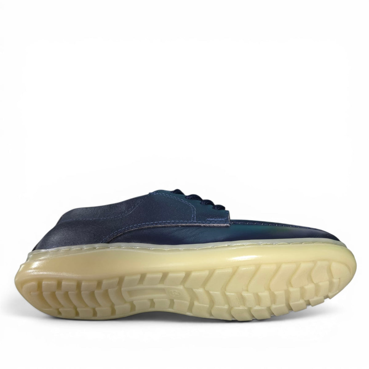 Zapatos Colegiales Azules En Cuero