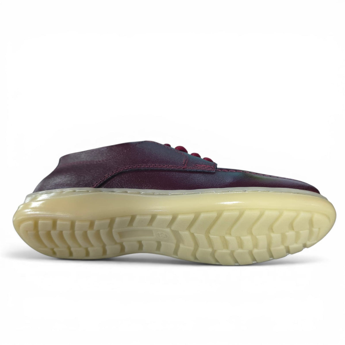 Zapatos Colegiales Vino Tinto En Cuero