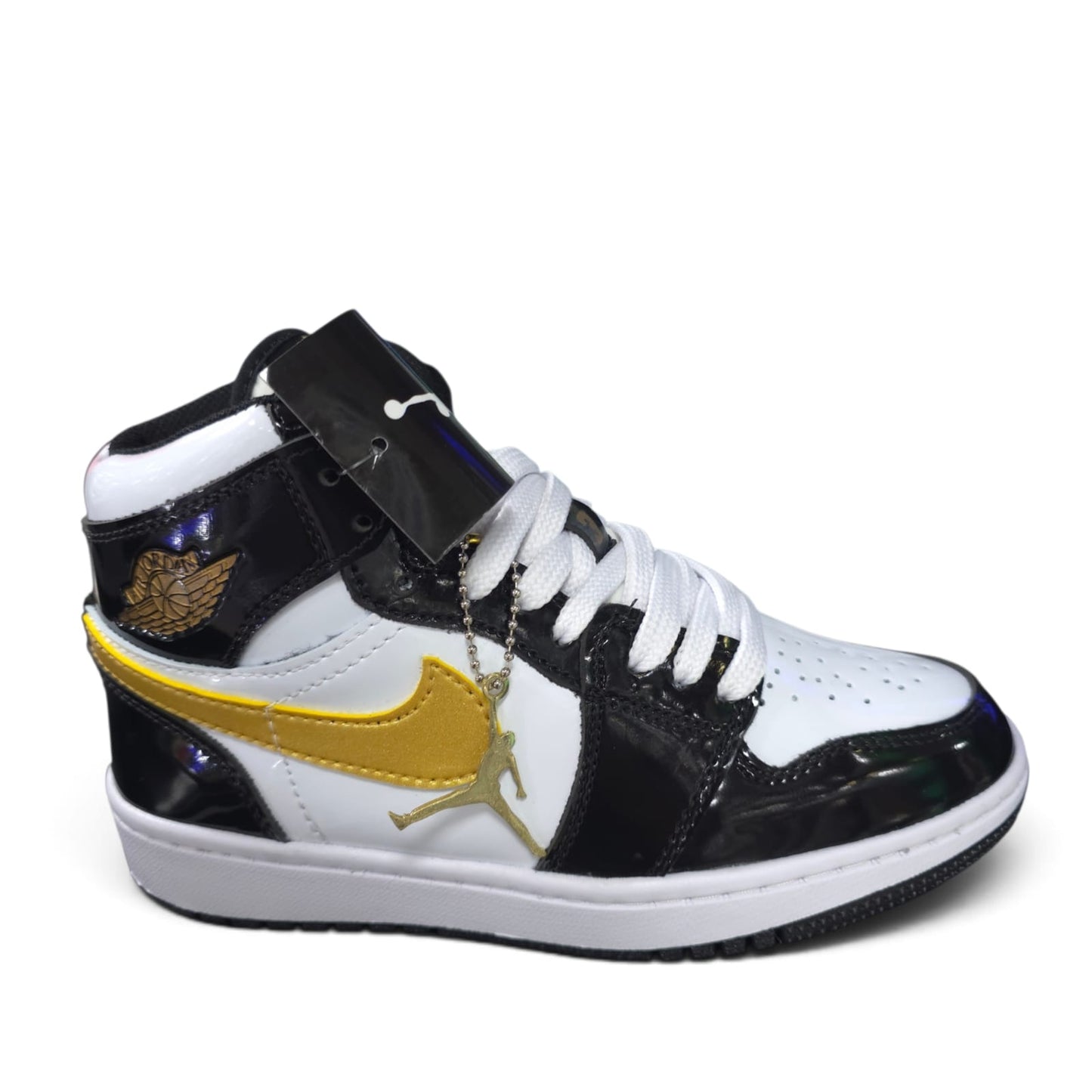 Tenis Jordan Retro 1 Negro Dorado Calidad AAA