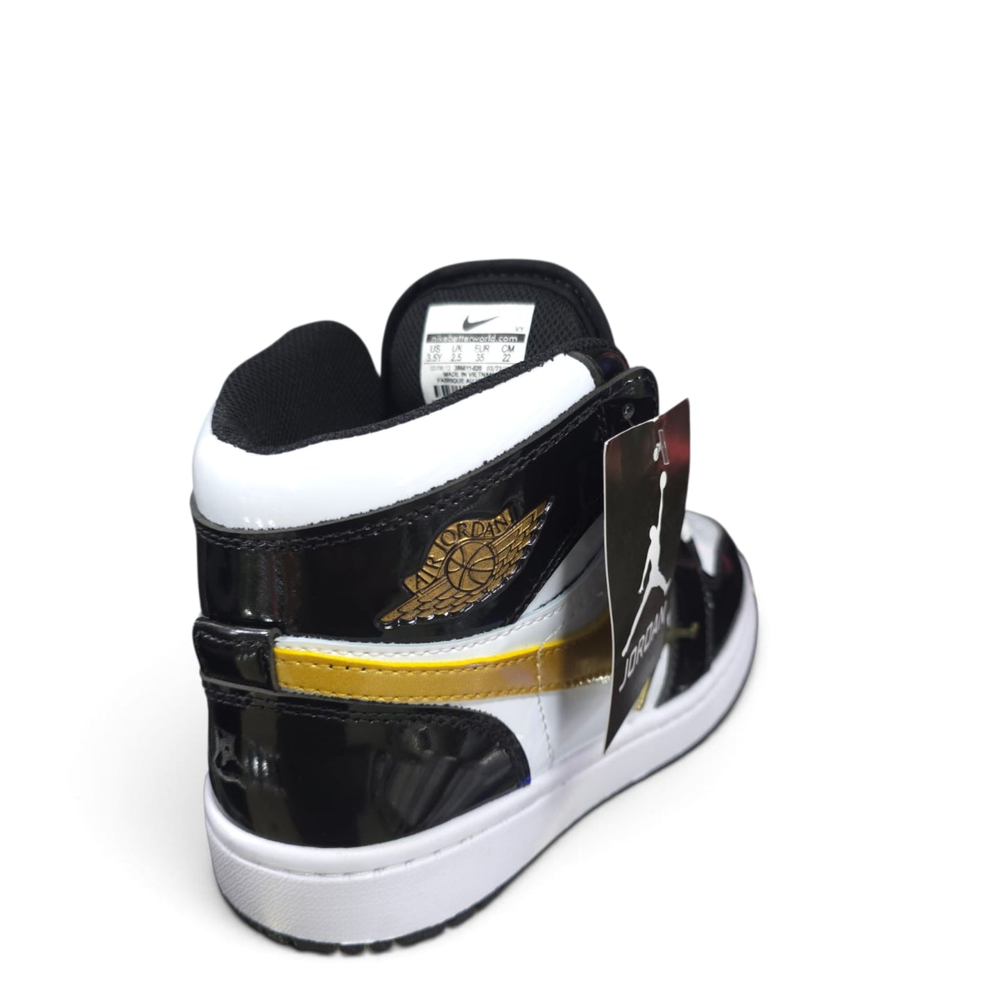Tenis Jordan Retro 1 Negro Dorado Calidad AAA