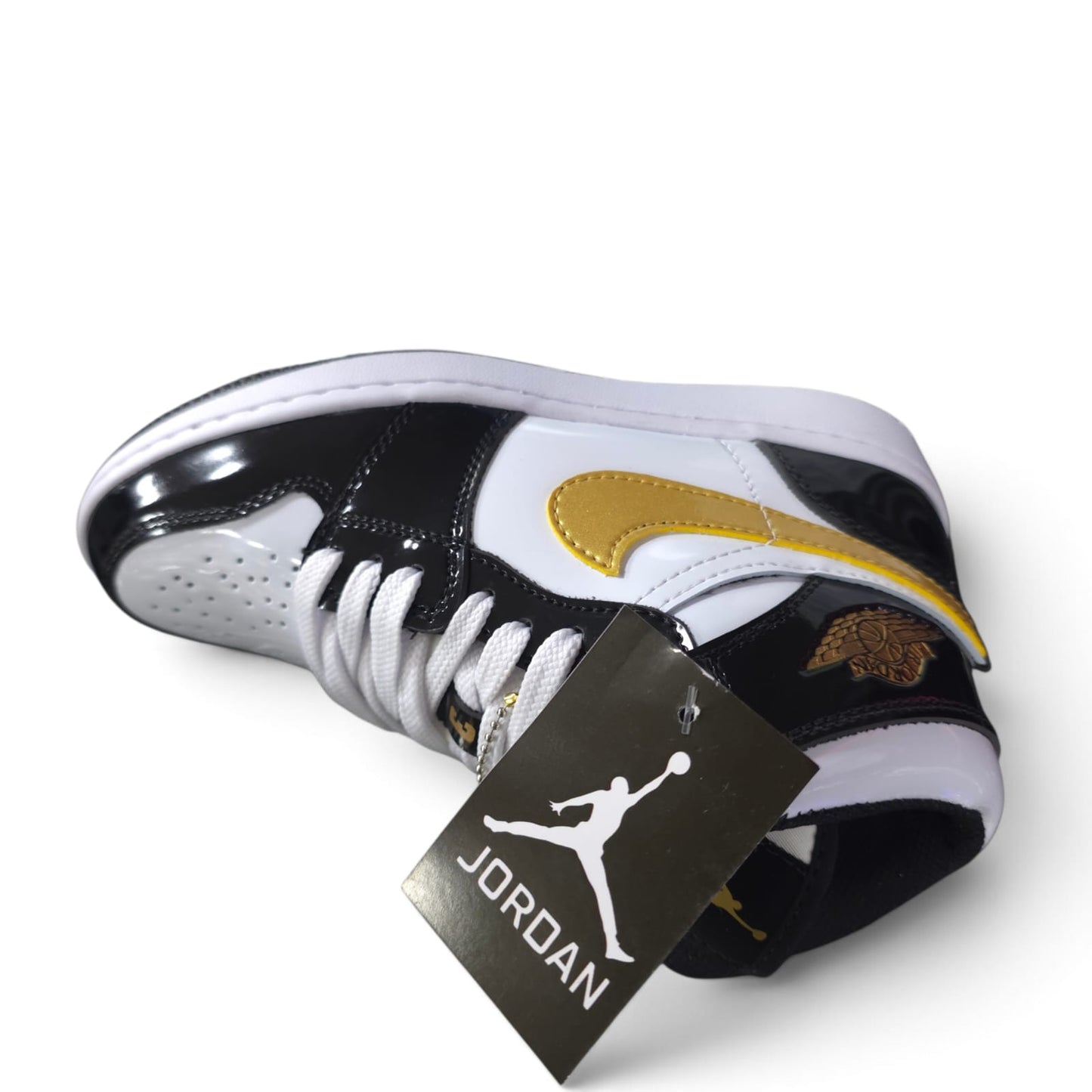 Tenis Jordan Retro 1 Negro Dorado Calidad AAA