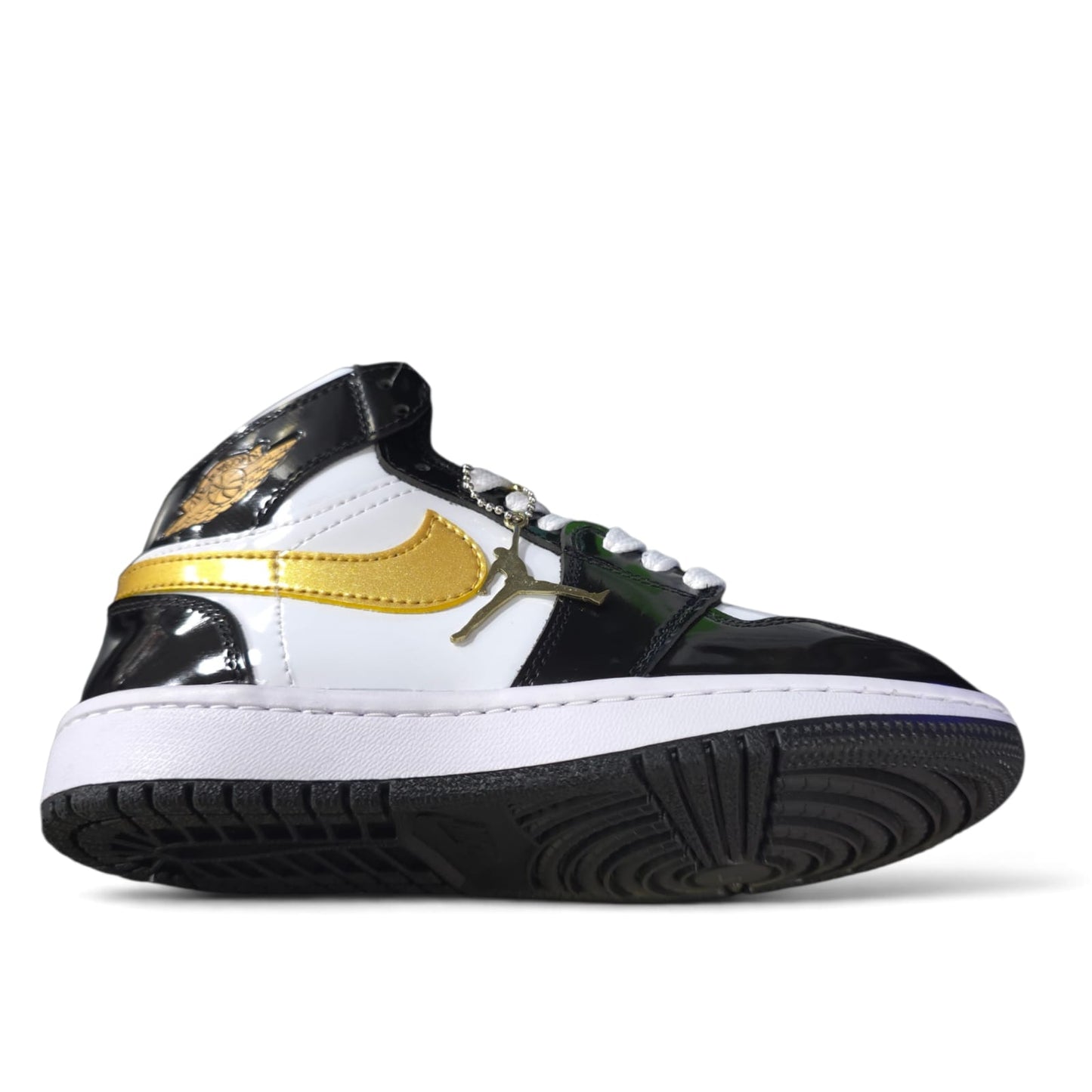Tenis Jordan Retro 1 Negro Dorado Calidad AAA