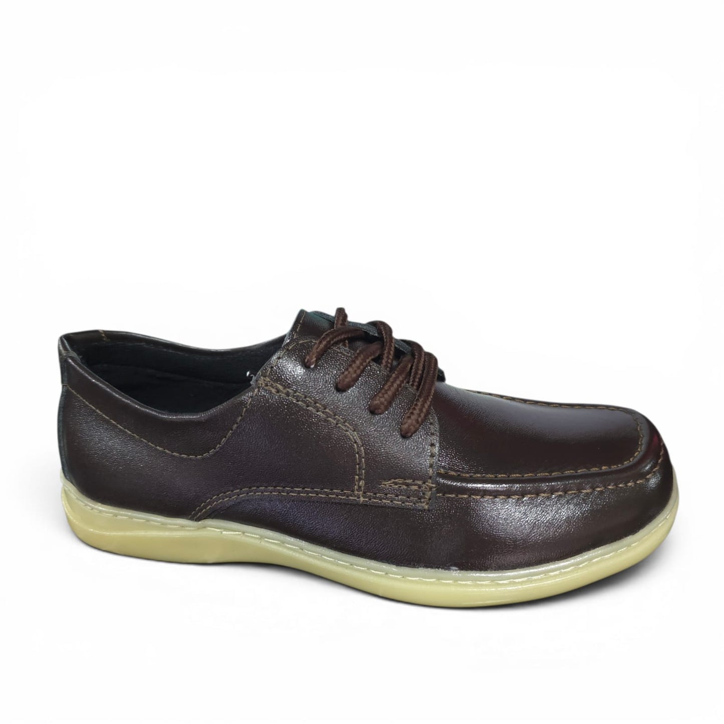 Zapatos Colegiales Cafe En Cuero