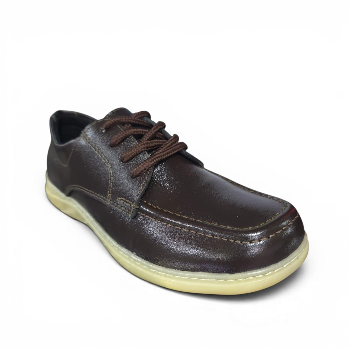 Zapatos Colegiales Cafe En Cuero