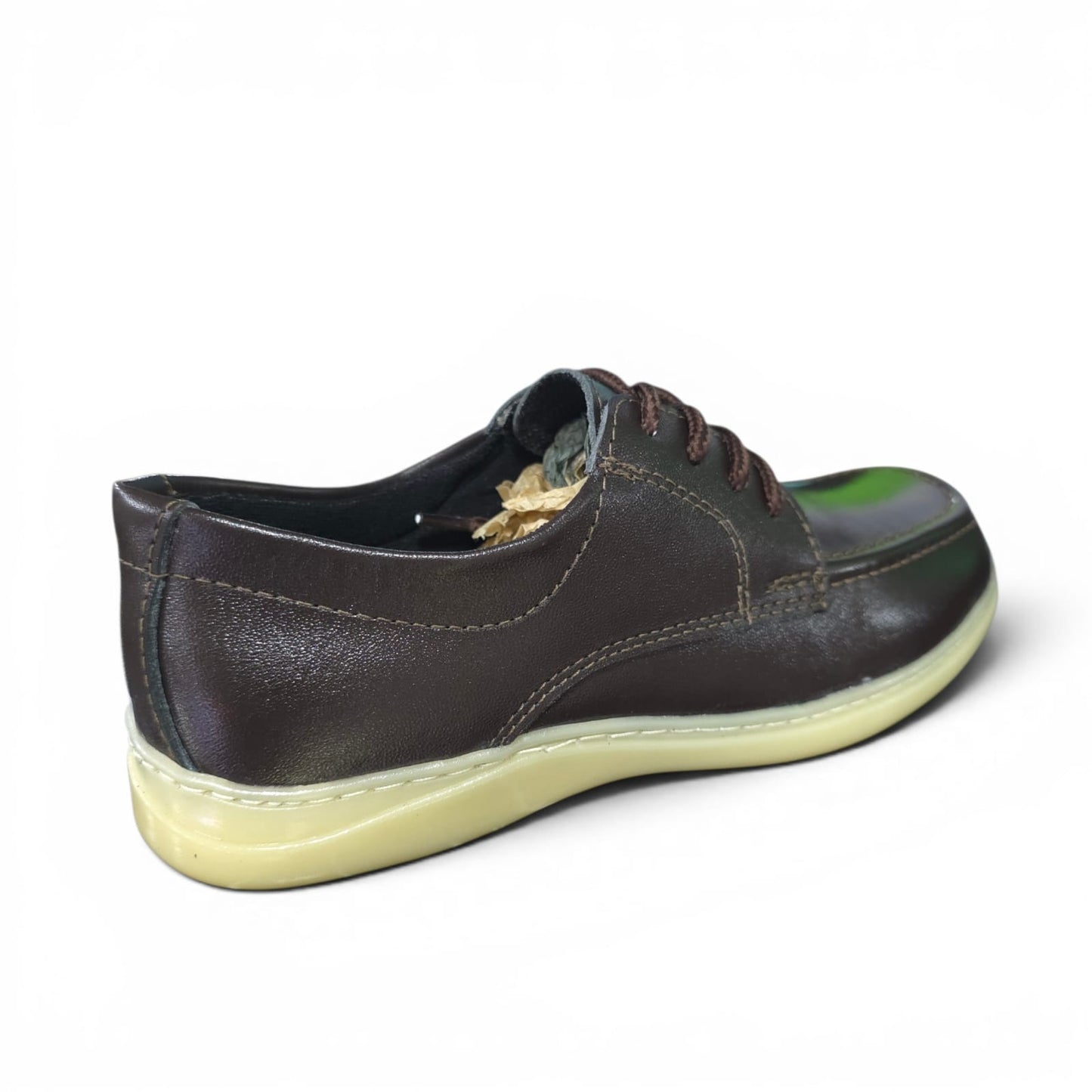 Zapatos Colegiales Cafe En Cuero