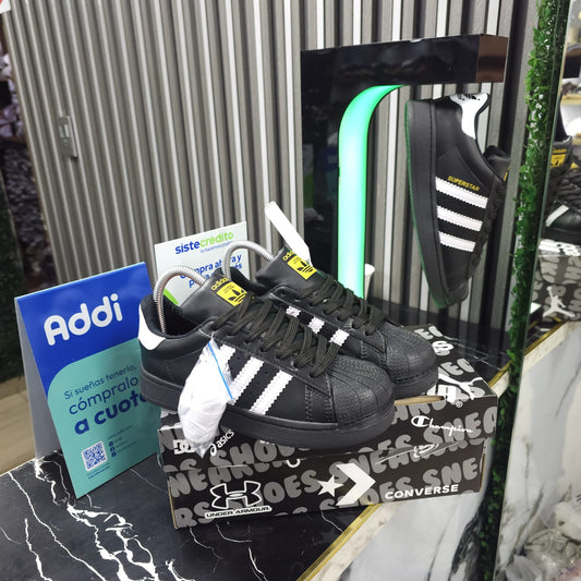 Tenis Adidas Super Star R-eplica 2A Negro Blanco